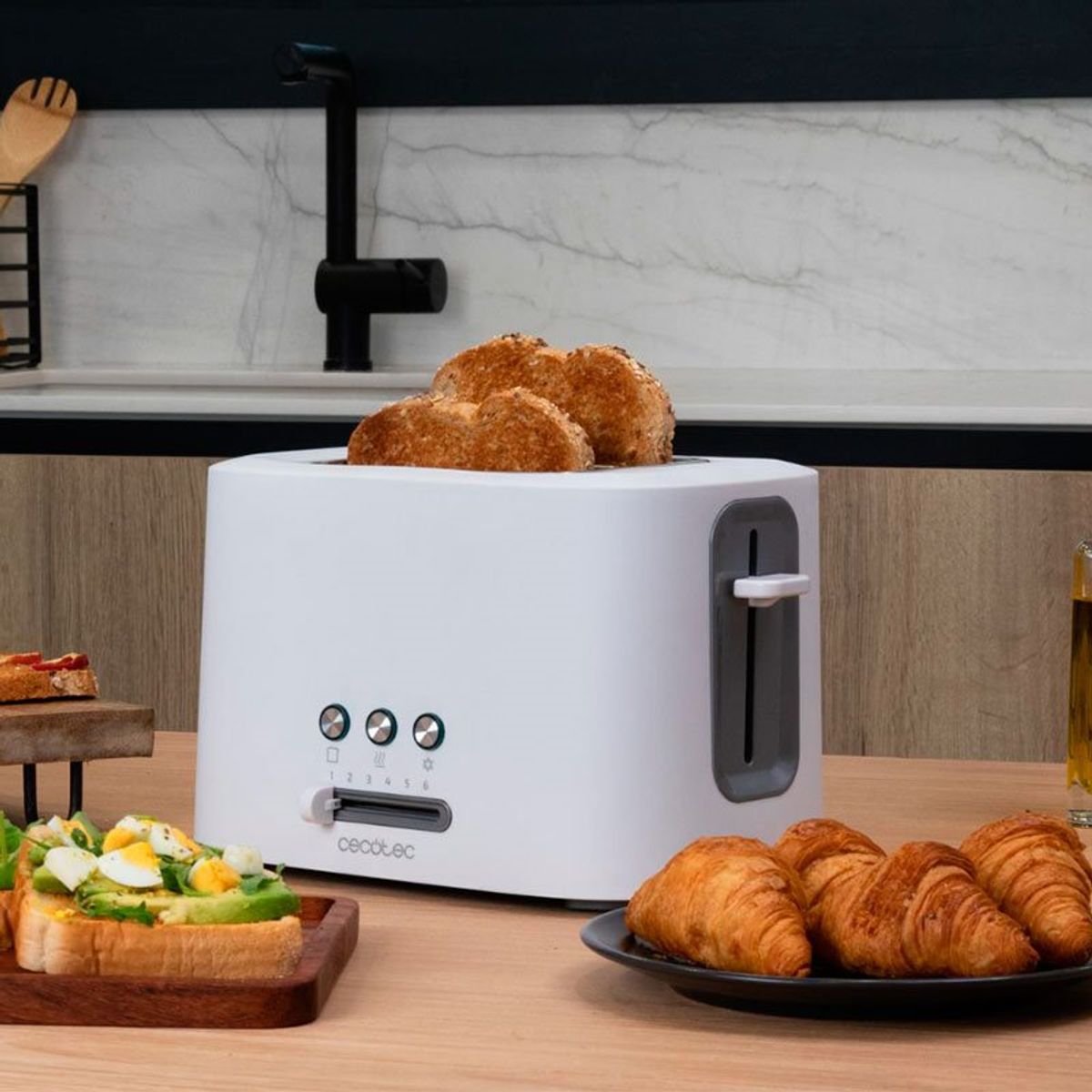 Cecotec Tostador Vertical Tostador Vertical Toast&Taste 9000 Double White - Imagen 5