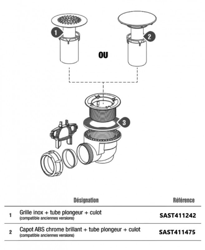 Grille avec tasse - Diamètre 84 mm - Nicoll - 5