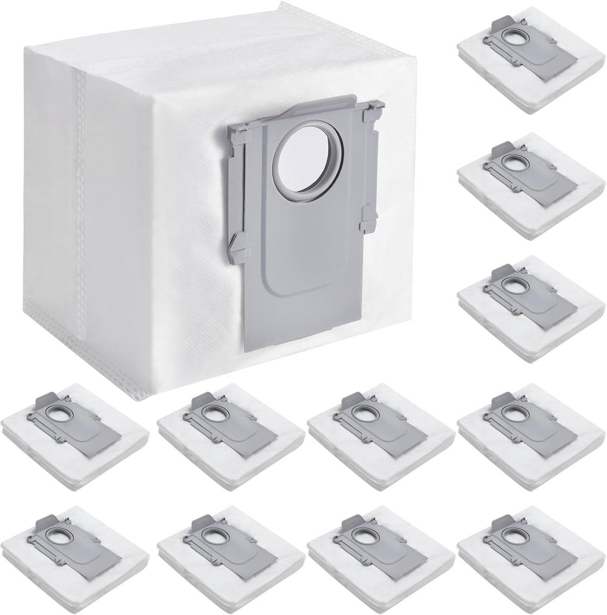 12 saci de aspirator, compatibili cu modelele Roborock Q5+, Q7+, S7, S8, S8+, S8 Pro Ultra, G10 Pro, G10s