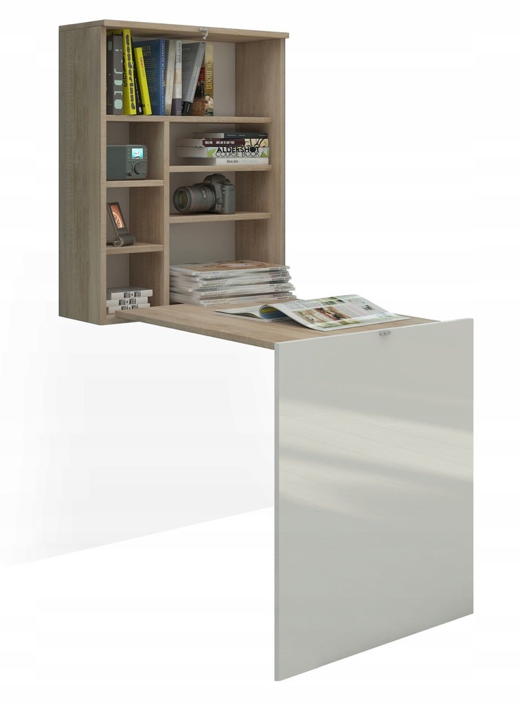 Bureau Mural, Table Murale Pliante Pour Petits Espaces, Table Pliante En Bois, Table Pliante