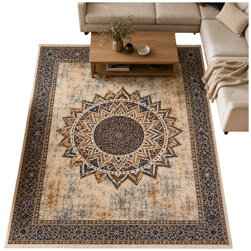 Zdjęcia - Dywan Strado Mandala do salonu 160x220 orientalny NOVO antypoślizgowy miękki soft