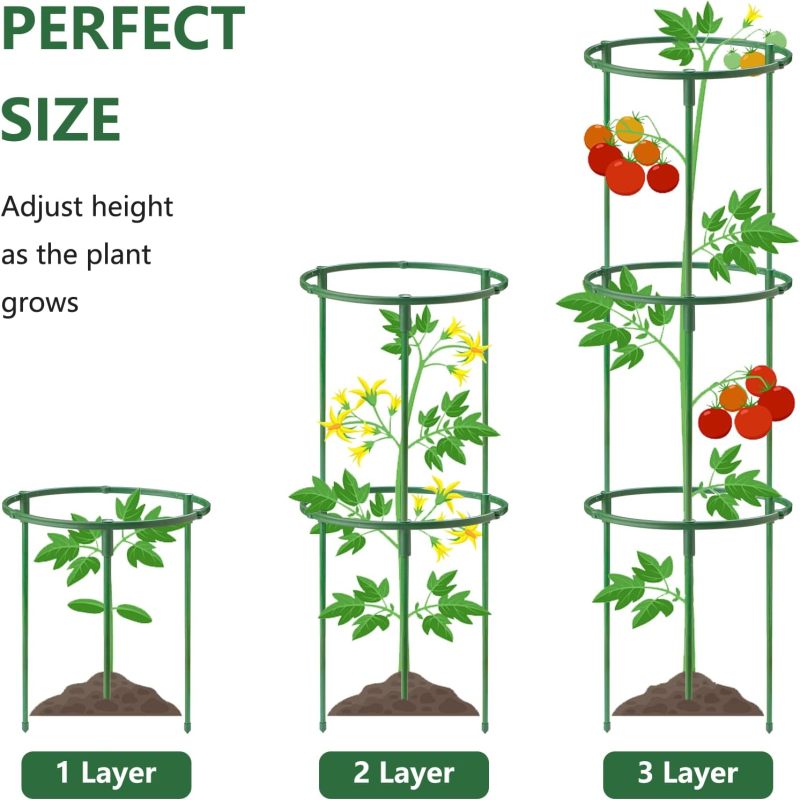 12 tuteurs demi-ronds&nbsp;– empilables 3 niveaux – tomates, monsteras, pivoines, hortensias. - 3
