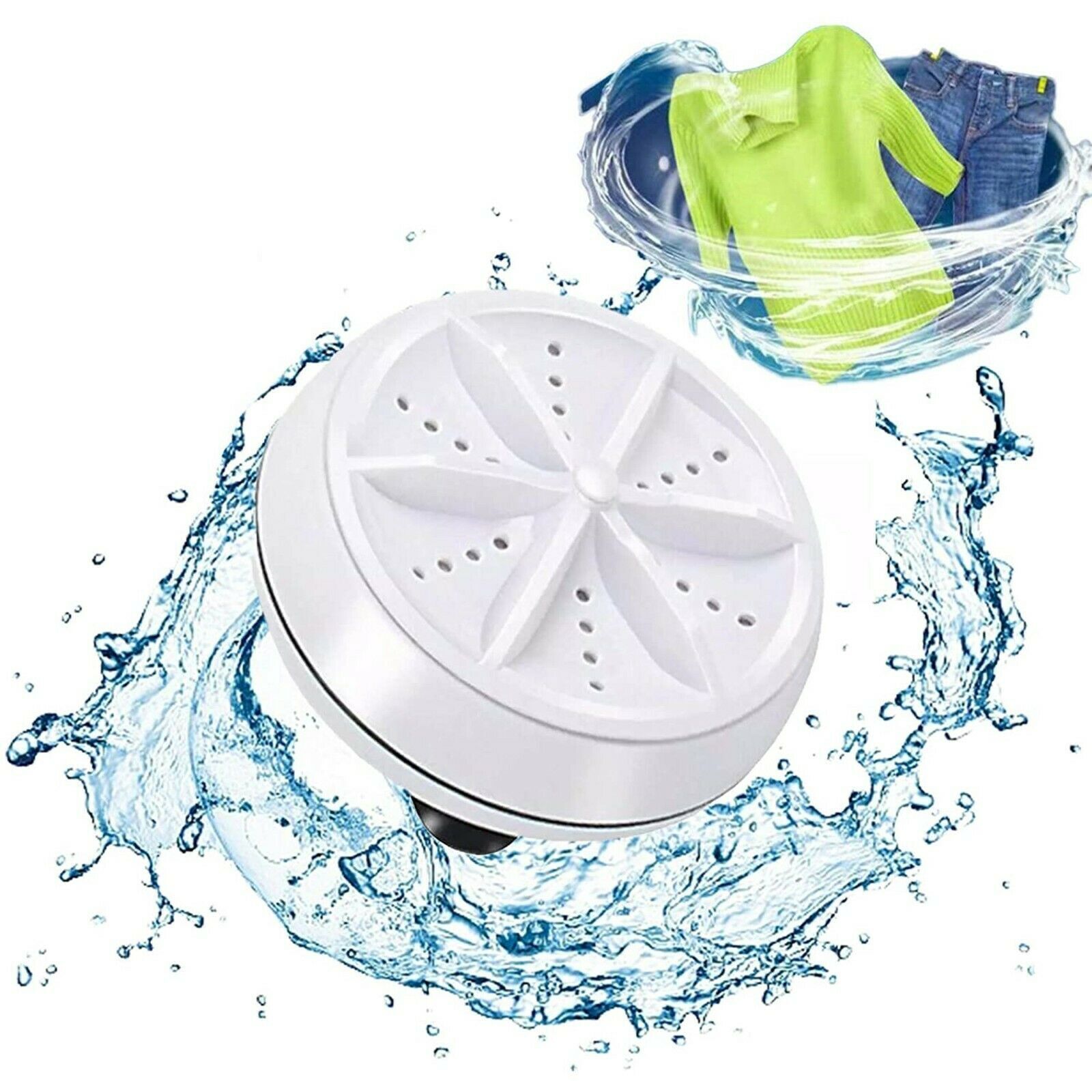 Mini Lavadora Portátil De Ultrasonidos USB TURBINE WASH ND Para Ropa - Imagen 2