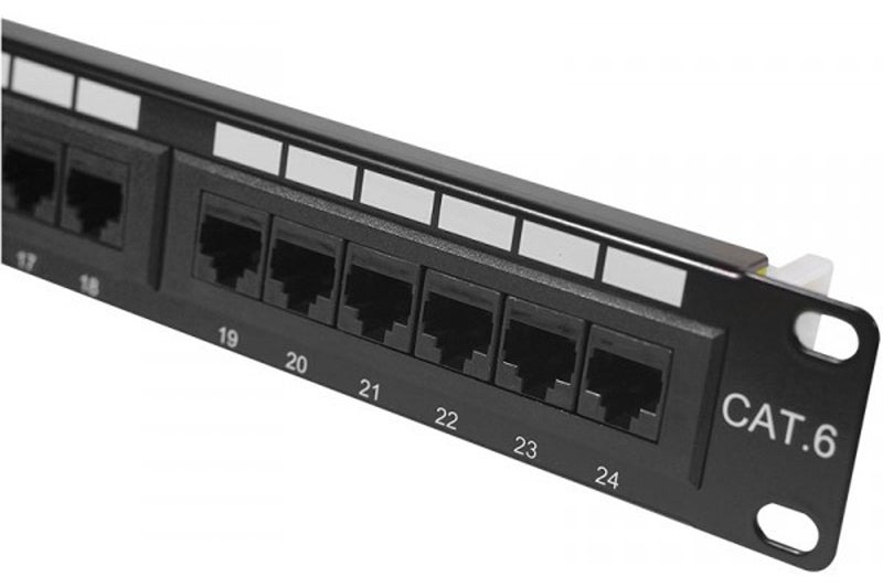 Panneau de brassage Ethernet RJ45 24 ports 19' 1U Cat6 non blindé CONECTICPLUS - 2