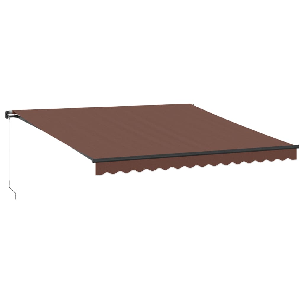 COSTWAY Tenda da Sole per Esterno Avvolgibile, Tenda da Sole a Bracci Estensibili con Telaio in Alluminio e Tettuccio Resistente al Sole e Impermeabile e Manovella, 295 x 250 cm, Beige