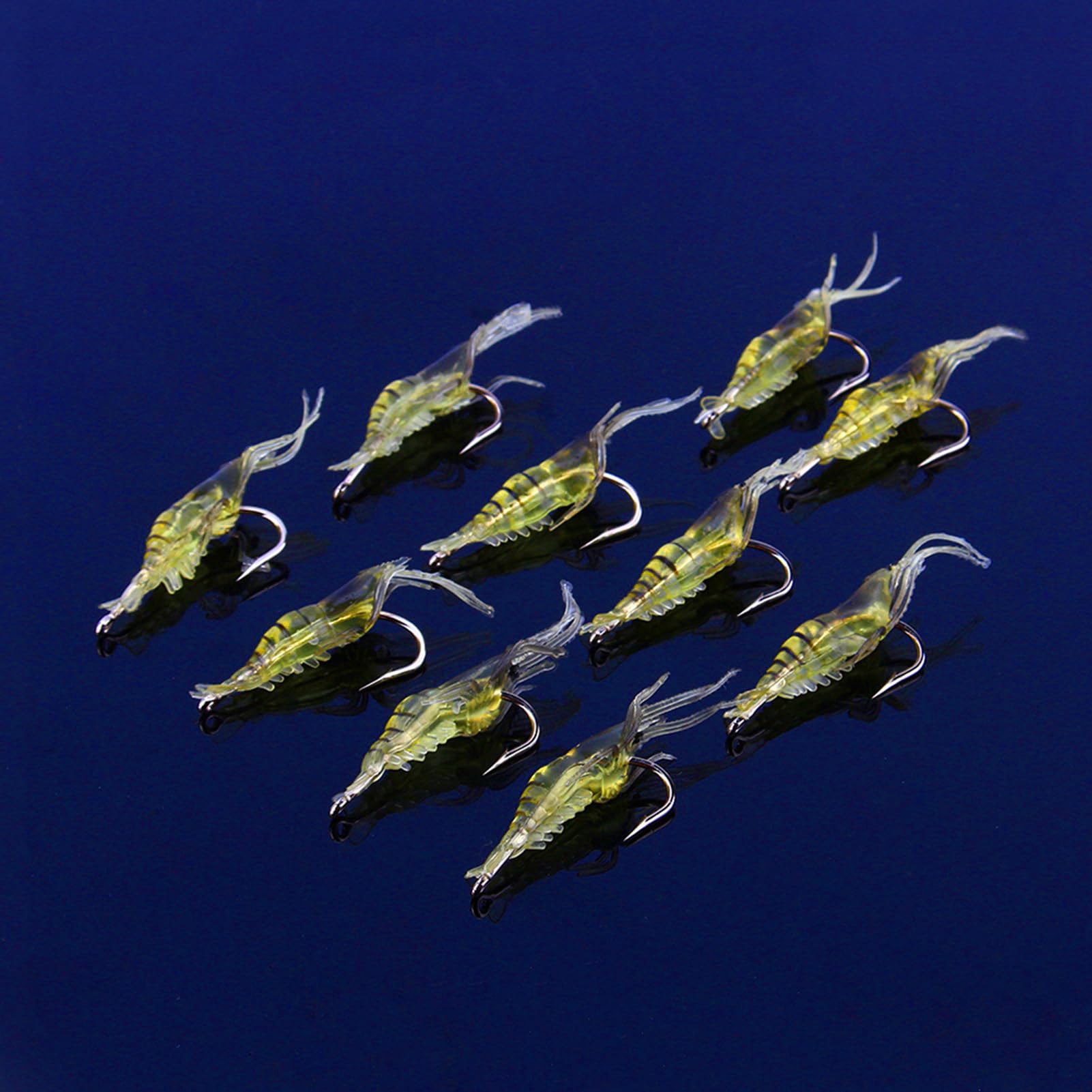 10 Pezzi Esche Artificiali Pesca Gamberetti Morbidi Acqua