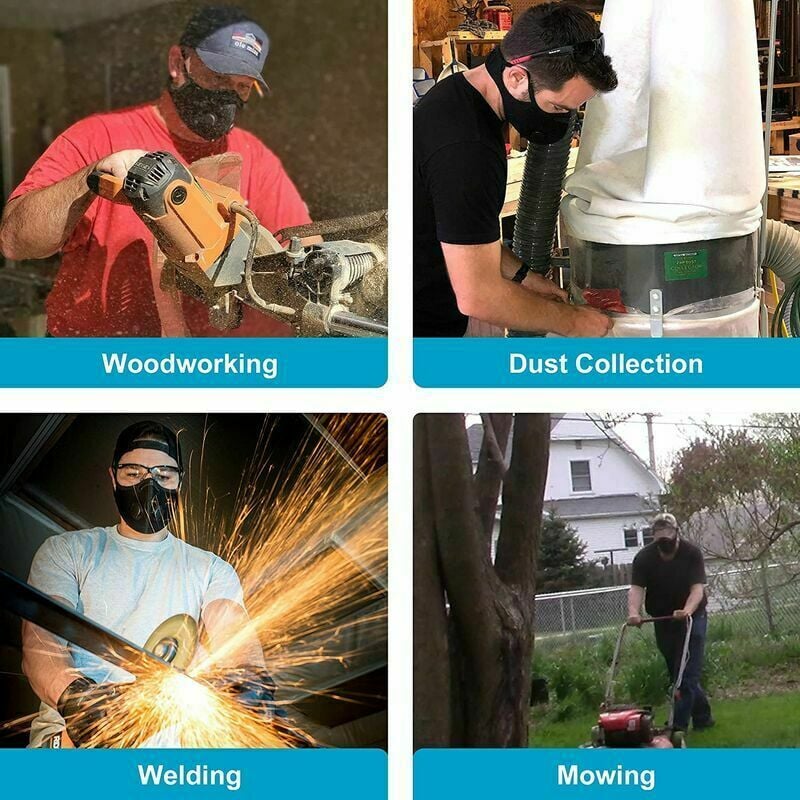 Masque anti-poussière pour menuiserie construction tonte ponçage jardinage nettoyage peinture sciage et ponçage - 3