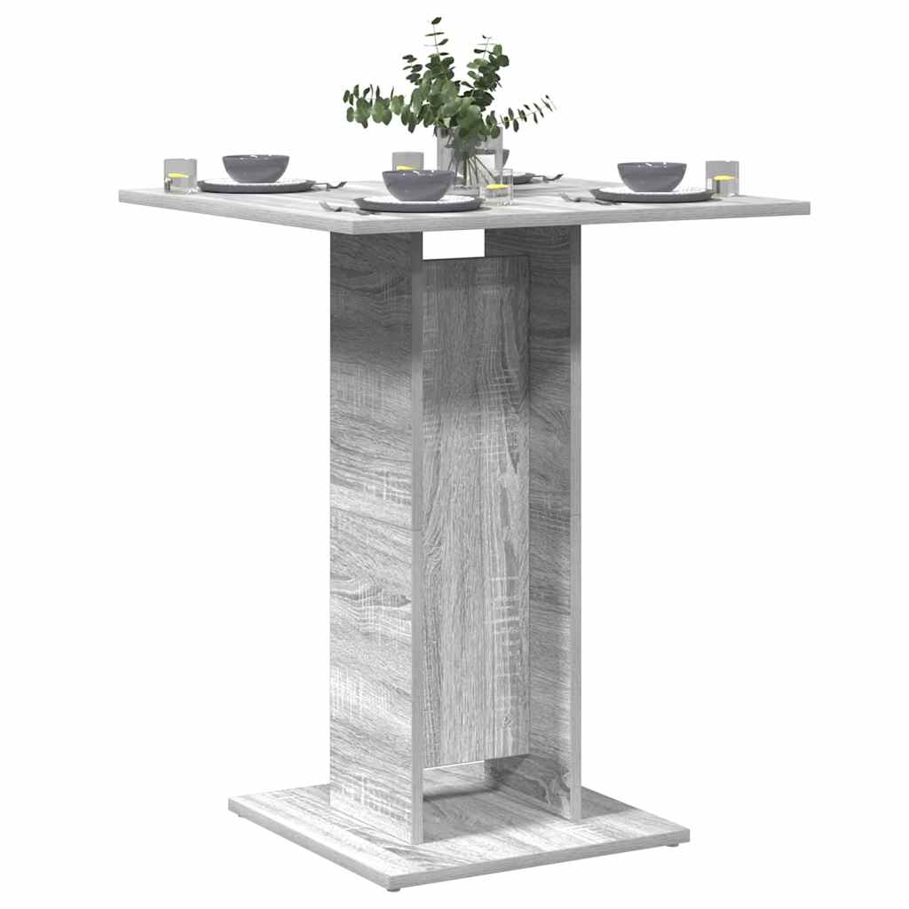 Stolik bistro vidaXL Sonoma szary 60x60x75 cm drewno inżynieryjne