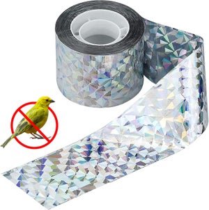 Sprießen 2 Rollos De Cinta Reflectante Aves, Cinta Repelente De Pajaros, 80M X 2.4CM, Reflectante Cinta Reflectante Aves, Cinta Para Pájaros, Para Proteger Casas, Jardines, Patios, Plantas, Frutas