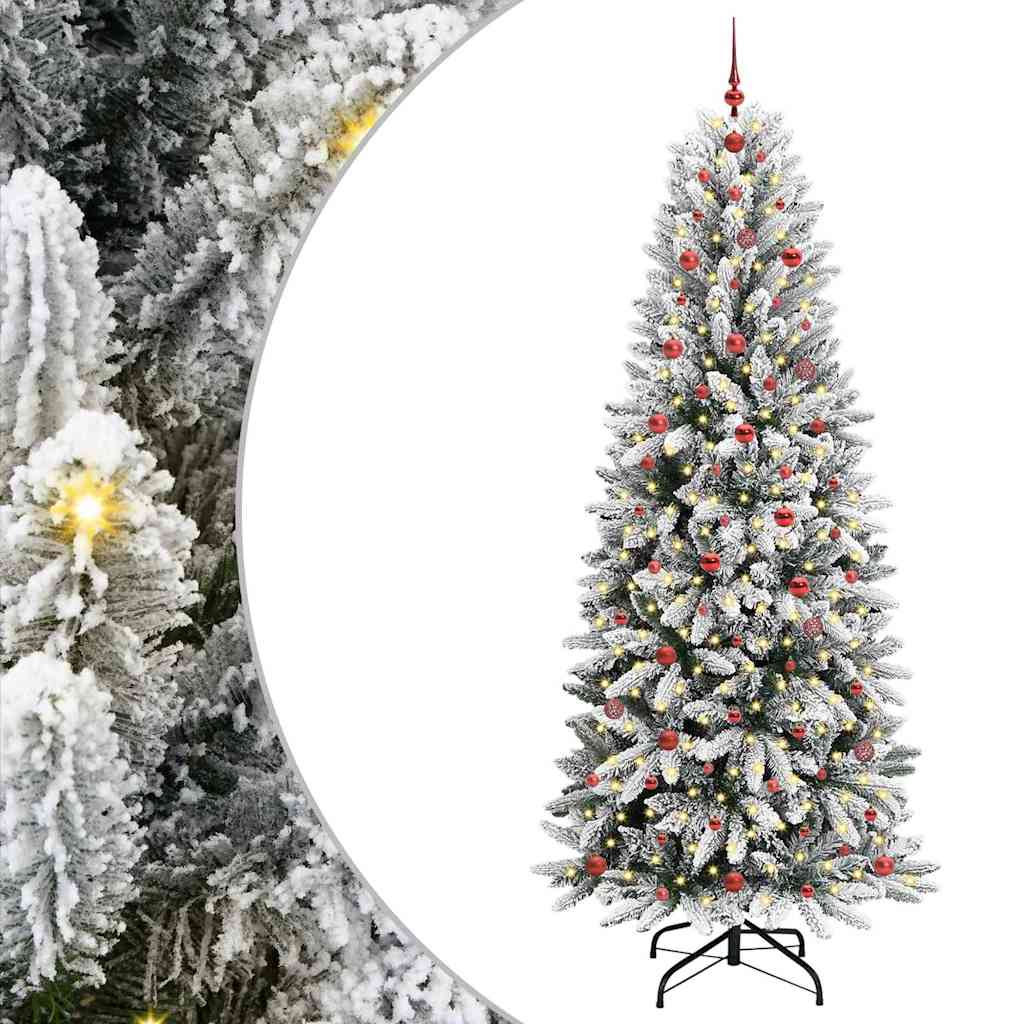 Sztuczna choinka Biały 93 x 93 x 240 cm PVC, Plastik, Stal i PE