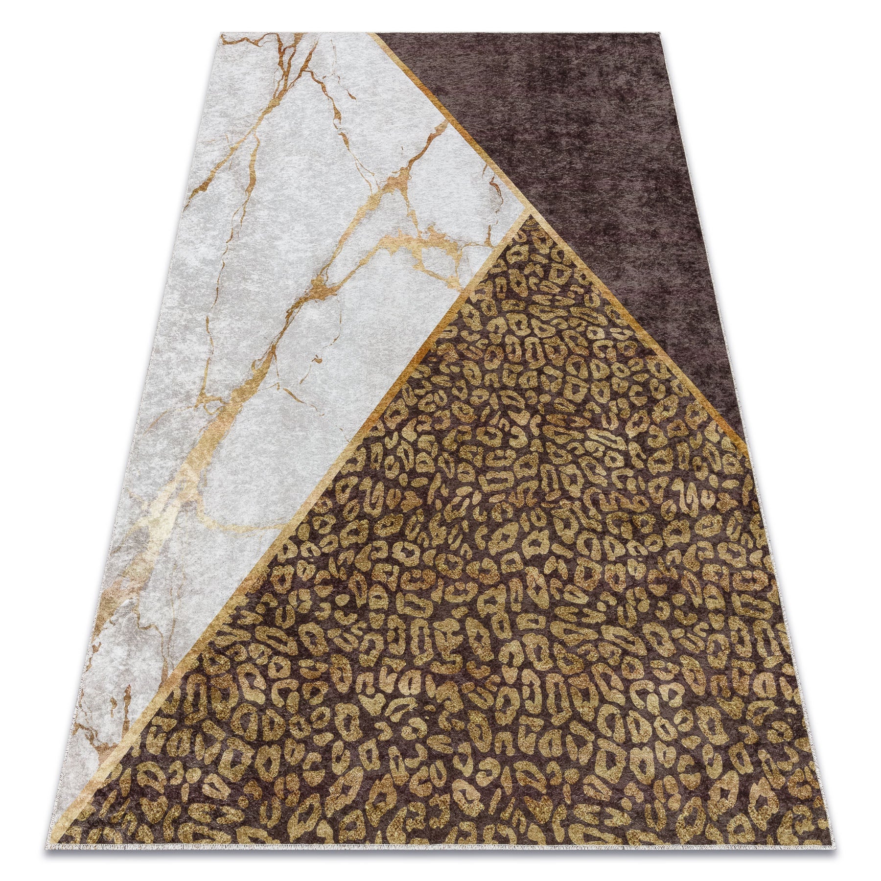 Dywan do prania MIRO 51338.805 Marmur, geometryczny antypoślizgowy - brązowy 160x220 cm