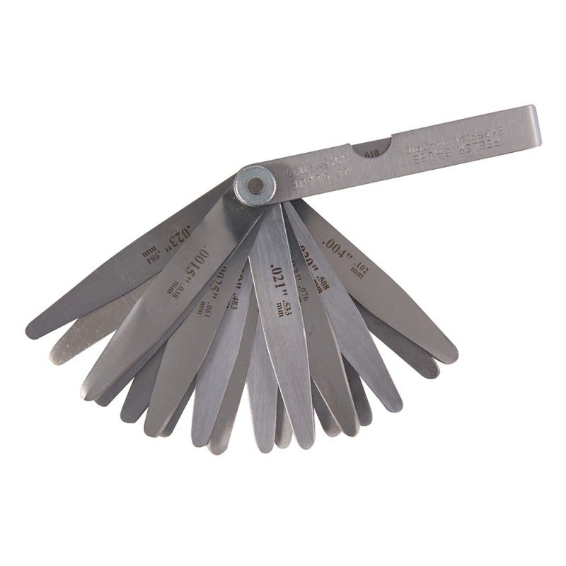 Jauge D'épaisseur 32 Lames 0.05-1.00 Mm - Double Marquage Métrique/impérial - Pour Jeux De Soupapes, Mesure D'écarts