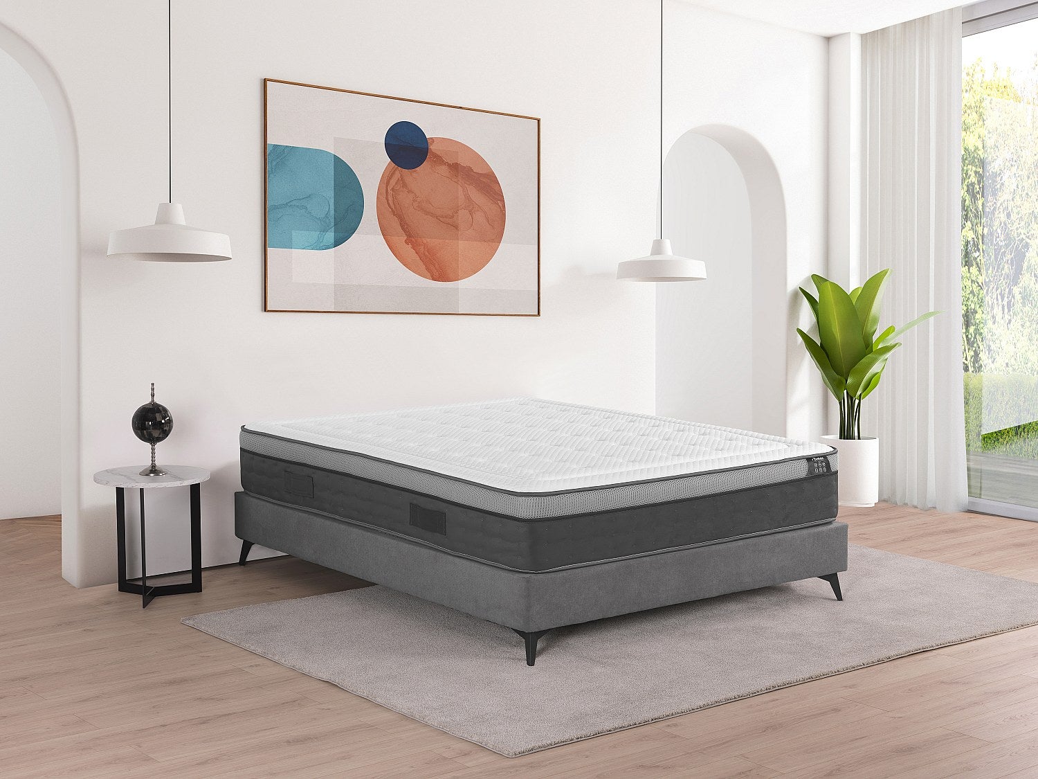 Materac hybyrdowy ze sprężynami kieszeniowymi 7-strefowy i z pamięcią kształtu ASGARD marki YSMÉE gr. 30 cm - 180x200 cm