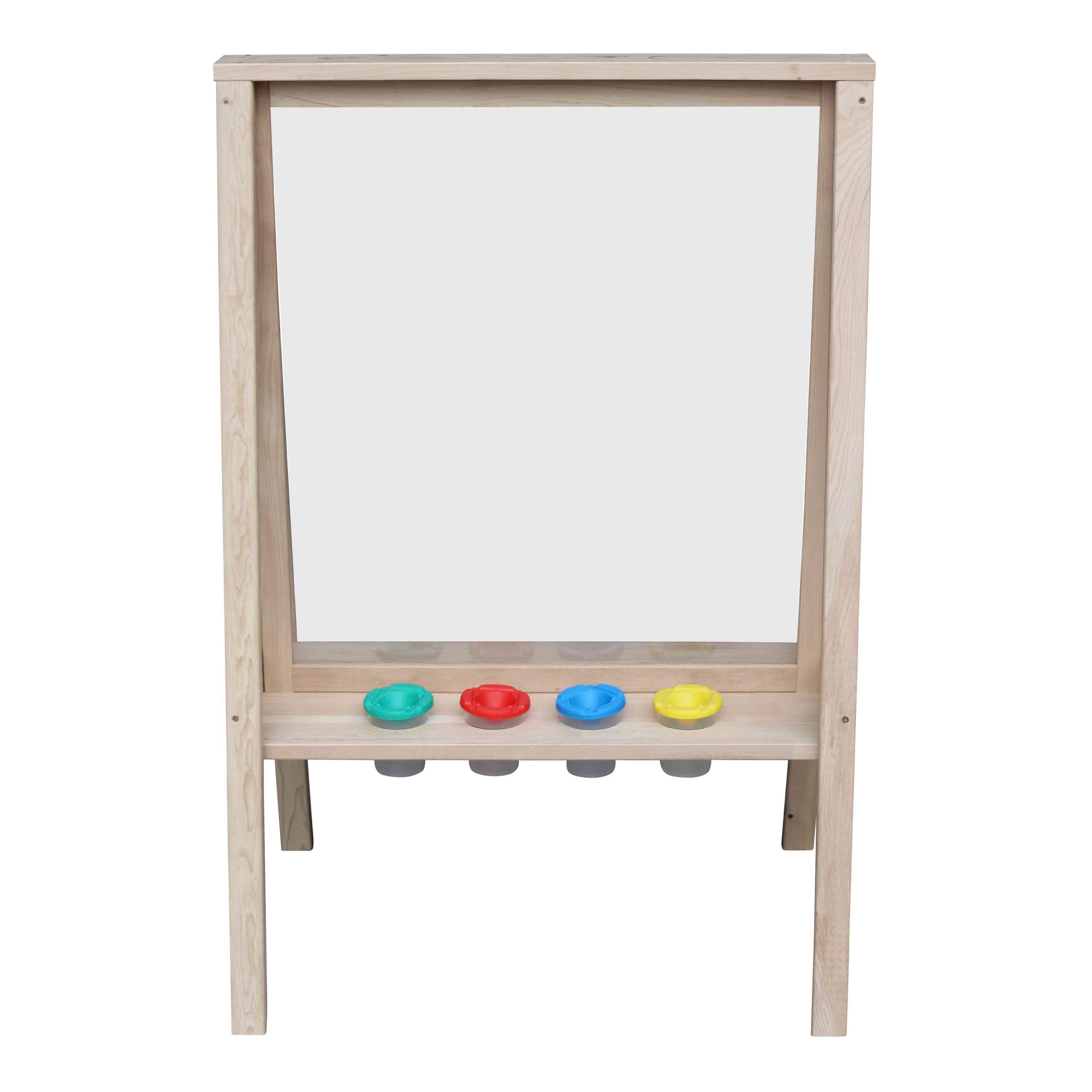AXI Eric chevalet pour enfants en bois | Tableau de peinture avec toile en plexiglas et 4 boîtes de peinture | 50x70x105 cm - 5