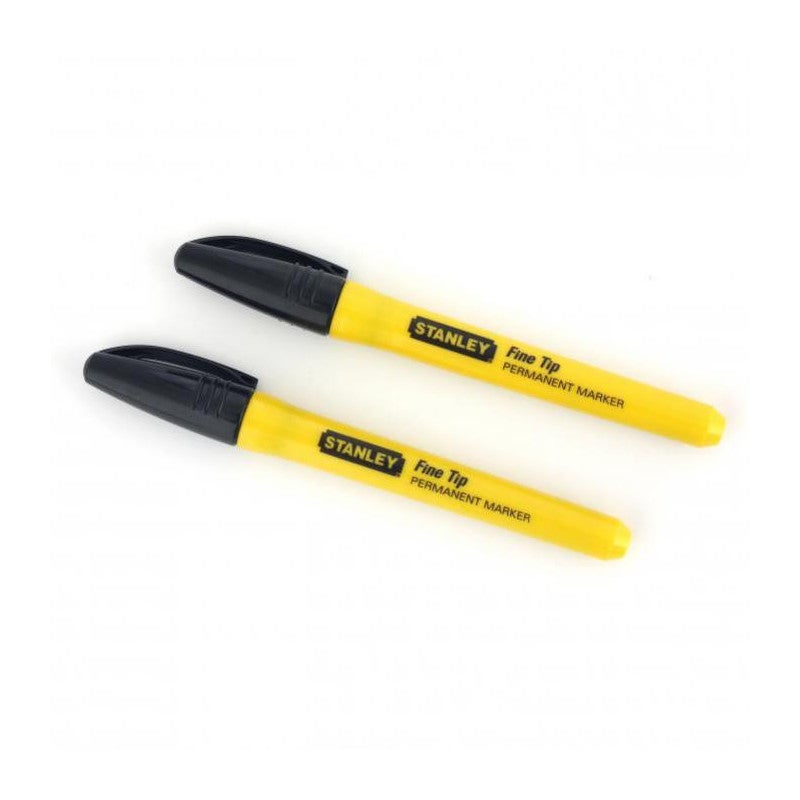 Marqueur noir pointe fine - carte 2 pièces - STANLEY - 0-47-316 - 2