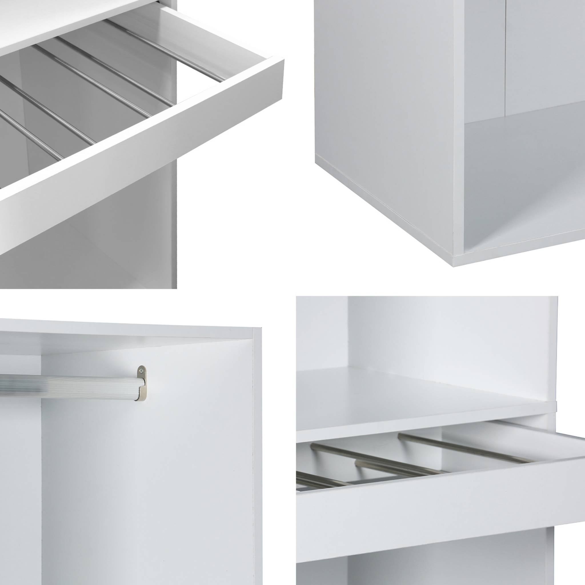 Module dressing avec penderie et porte-pantalons. blanc. panneaux stratifiés MODULO - 5