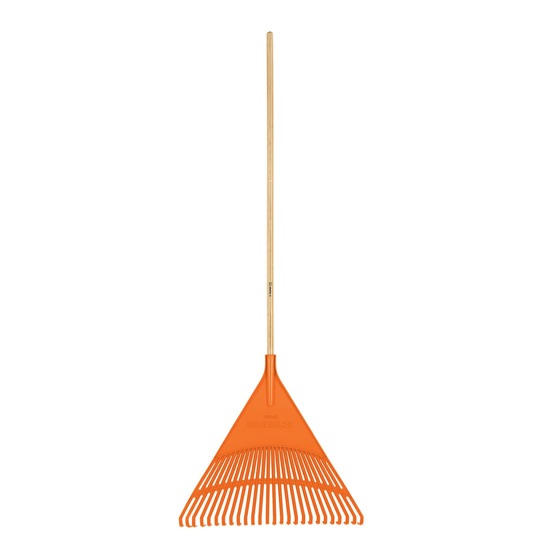 Grebla de frunze din plastic, rigida , dreapta, latime 61 cm, cu coada de lemn de 122 cm Truper