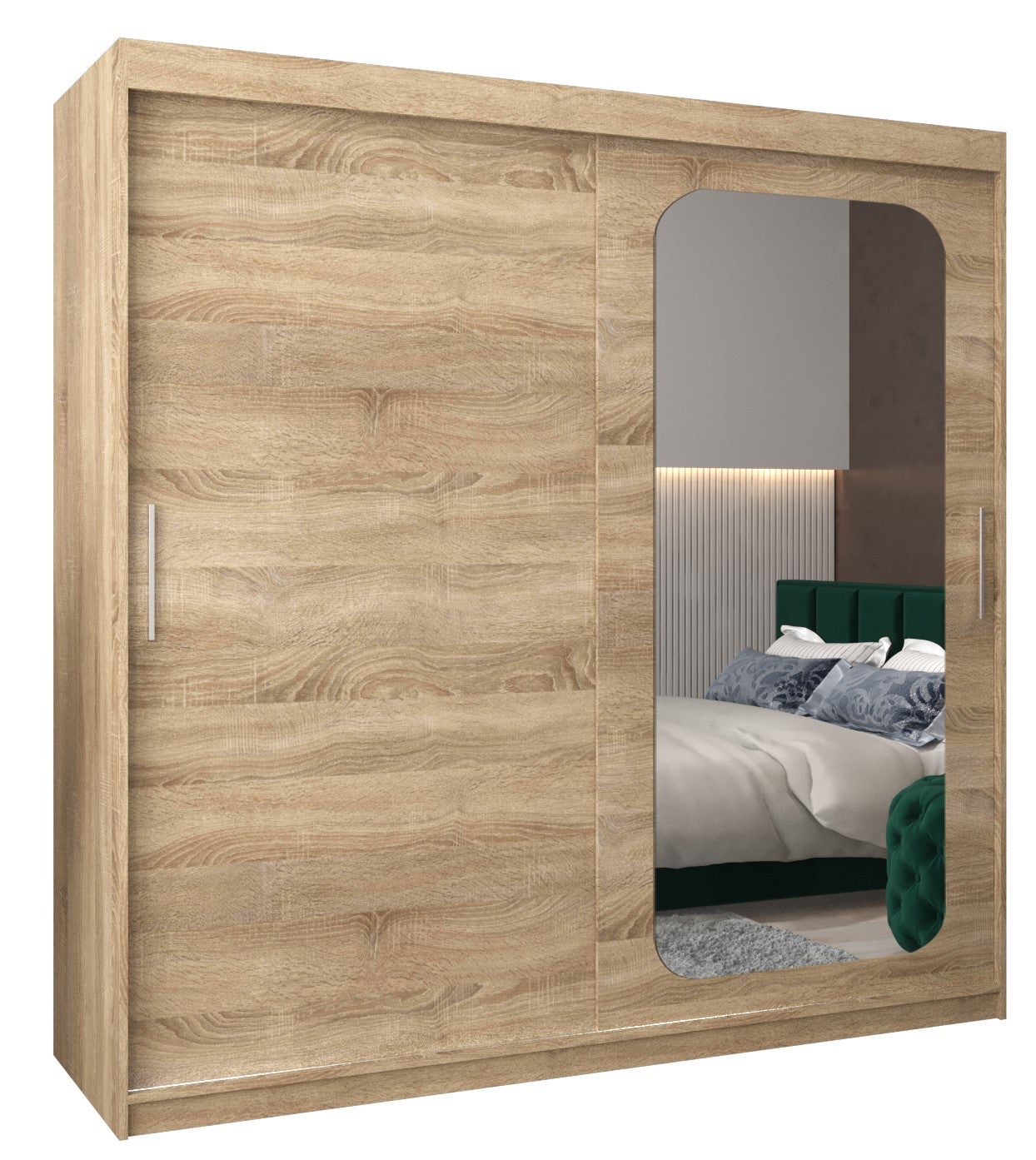 Szafa przesuwna garderoba PROMO T2 200 x 62 x 200 cm Sonoma - Abiks Meble