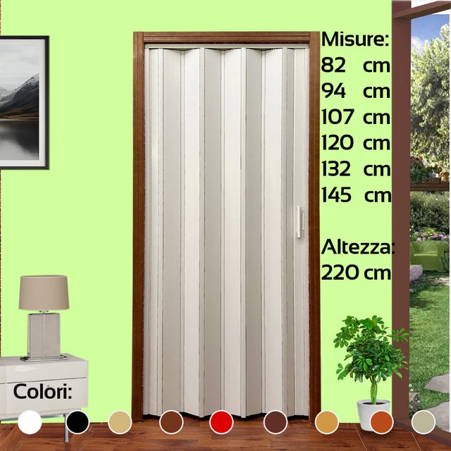 PORTA DOBRÁVEL EM KIT DIY 107x220H cm - BRANCO para cortar e montar no tamanho completo com instruções de parafusos e vídeo mod. Lorella