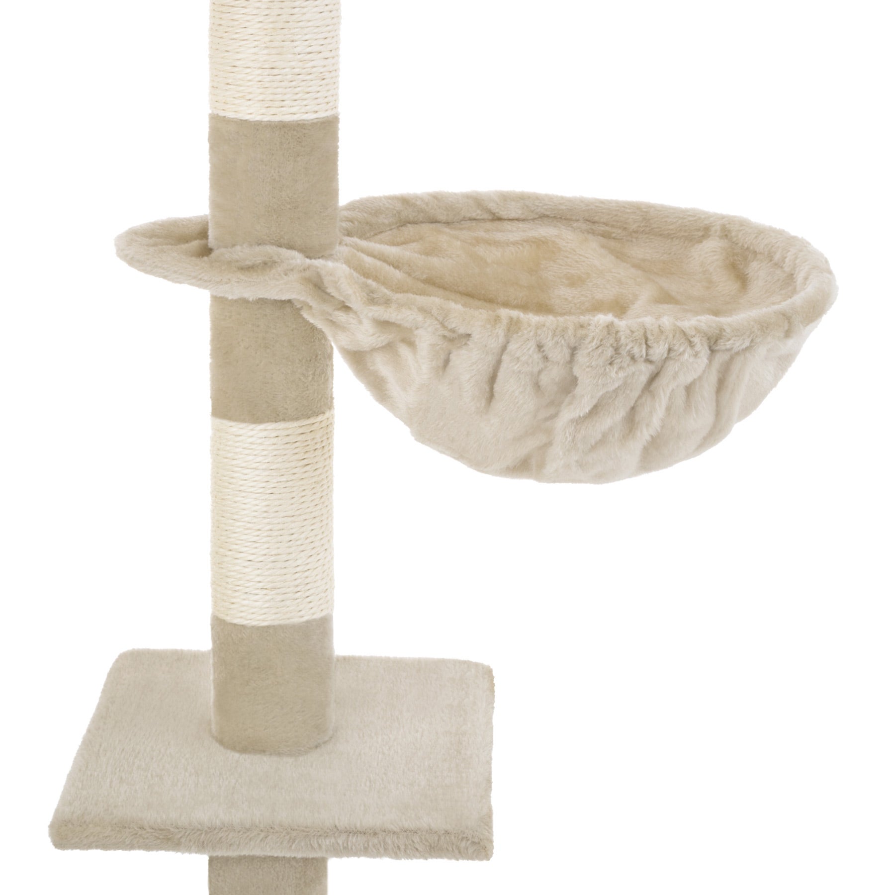Arbre à chat de 142 cm de hauteur avec griffoir, hamac et peluches TECTAKE - 7