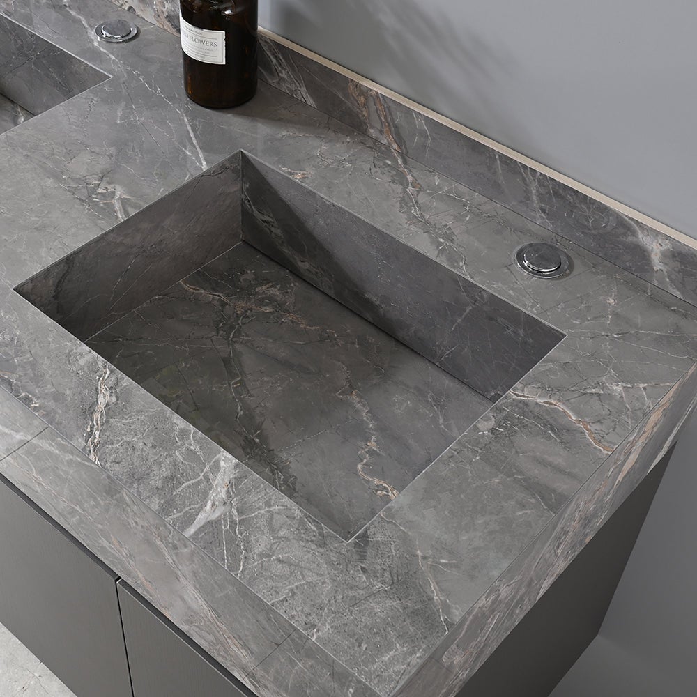 Meuble salle de bain double vasque VICTORIA 120 cm + miroir - 6