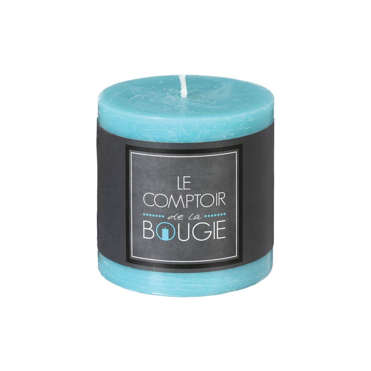 Bougie Votive Rustique Atmosphera - Bleu Canard - 60g - Parfumée - Durée De Combustion 7 Heures - 8