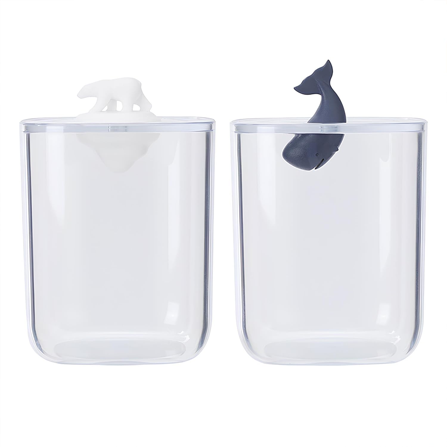 Distributeur De Boules De Coton 2 Pièces - Boîte Rangement Pour Cotons Tiges Transparent - Support De Coton Tige Pour Boîte à Cosmétiques - 2