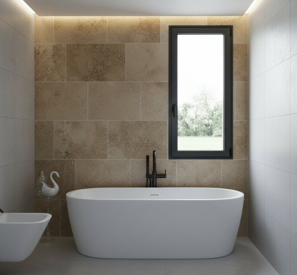 TRAVERTIN STANDARD MIX, (1er choix mix), pierre naturelle 40,6 X 61 EP 1,2cm intérieur/exterieure - PATTOM LIVRAISON PREMIUM CHARIOT EMBARQUÉ - 4