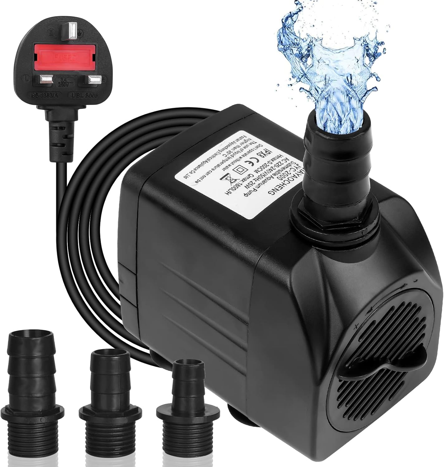 Pompe Submersible 4,4 Bar 1200W 6300 L/H - Pompe à Eau De Pluie MULTI IP1200 INOX Puissante