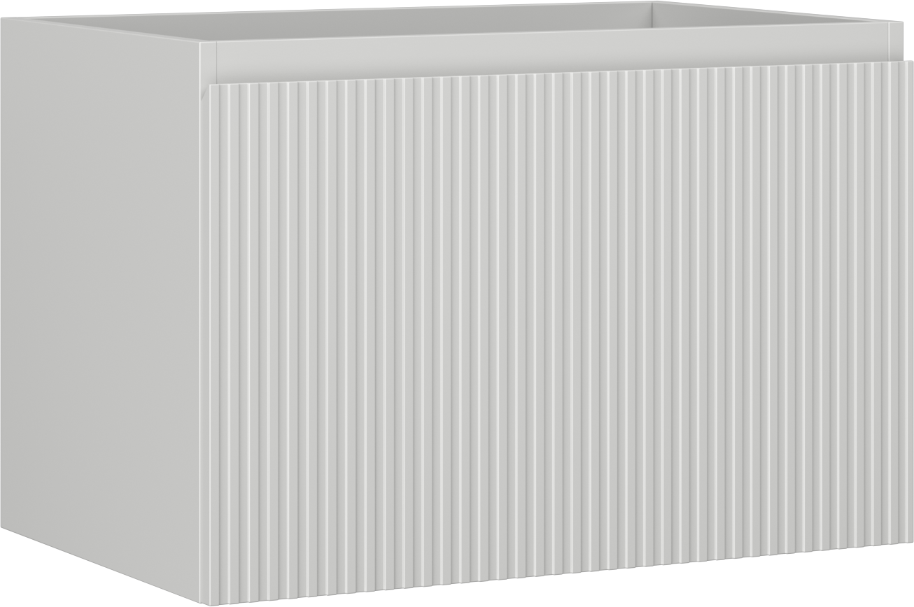 Mexen Rivel szafka łazienkowa podumywalkowa 70 cm, 1 szuflada, ryflowana , szara mat - 91A20-07047-1-BF62