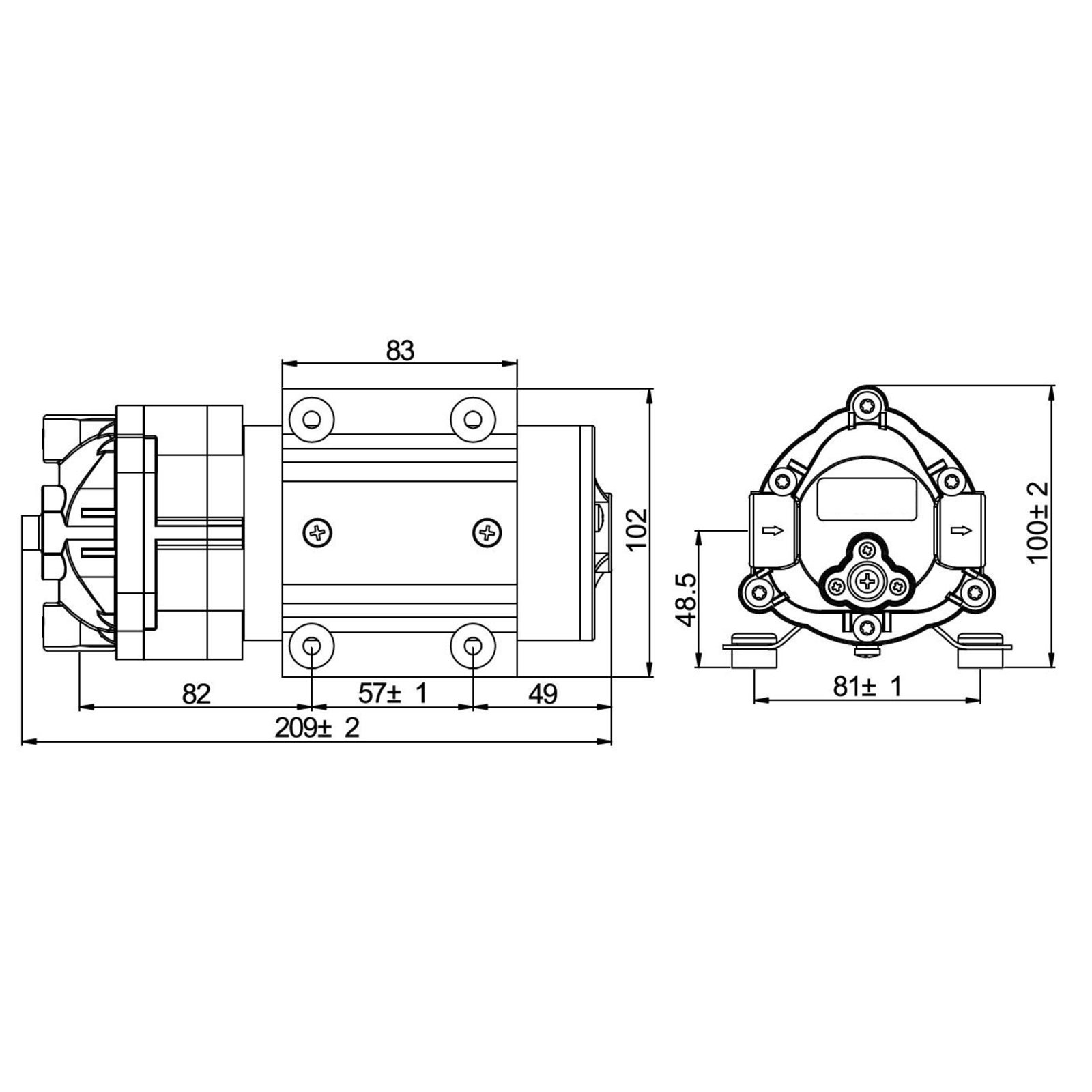 Pompe Booster – 300 GPD (1135 l/jour) – 68 W – Surpression pour Station Osmose inverse Système d’Eau propre Naturewater - 7