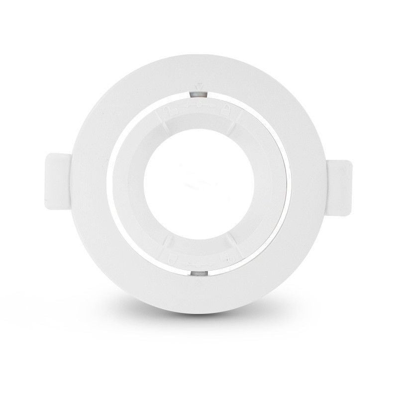 Support plafond rond - Orientable 45° - Blanc - Ø90mm - PC & Aluminium - 3