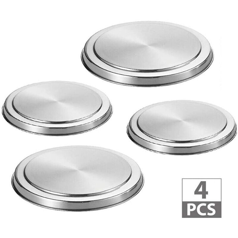 Ej.Life 4PCS Couvercle De Cuisinière Caches De Protection Pour Plaques De Cuisson Couvercles De Poeles Cache Plaques Electrique En Acier Inox Comme De Utensiles De Cuisine 82177470