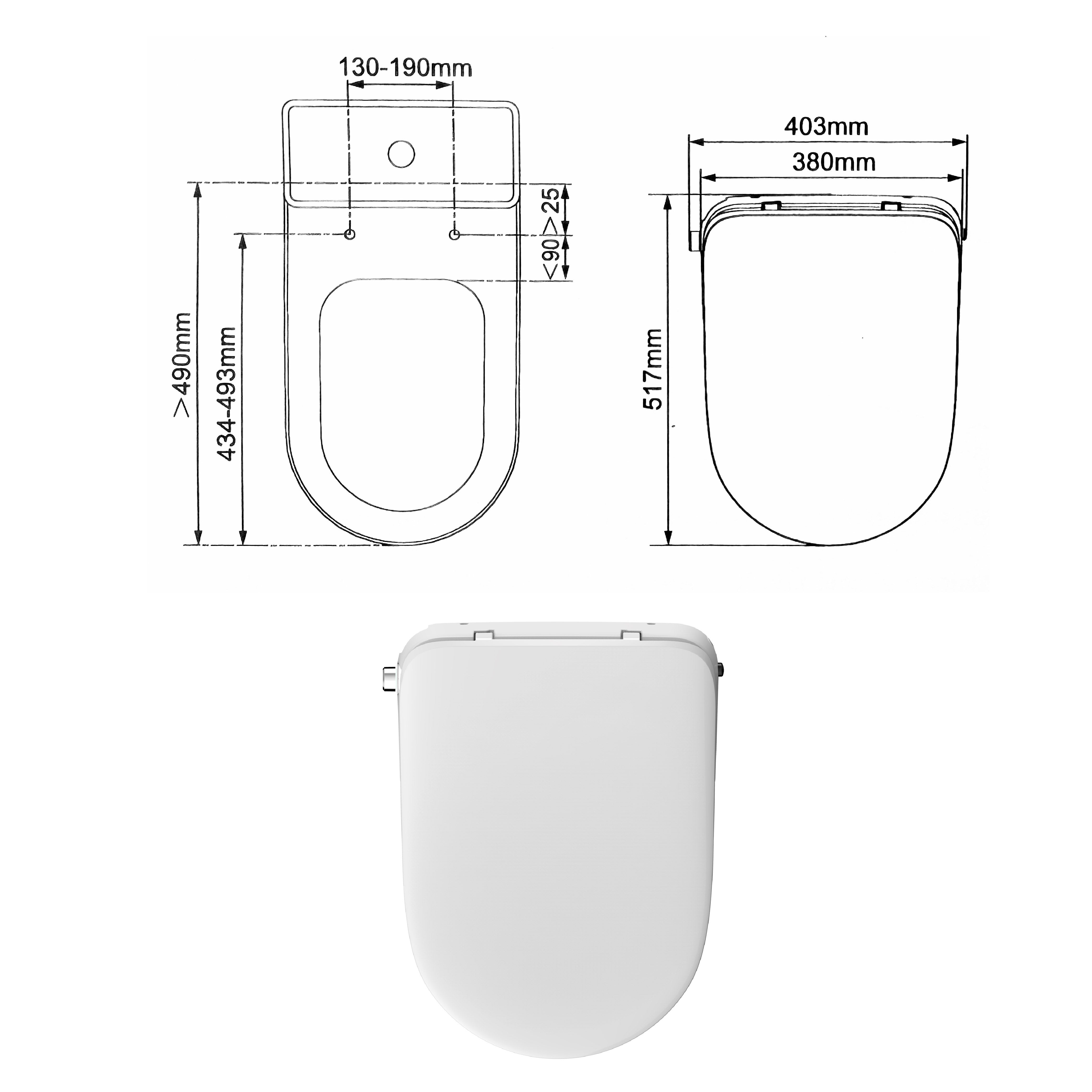 Siège intelligent électrique avec bidet / Siège de toilette japonais Sensa Smart - 4