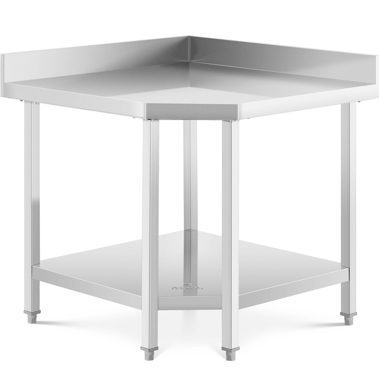 Tavolo Acciaio Inox Angolare 90 X 70 Cm Piano Di Lavoro Per Gastronomia ...