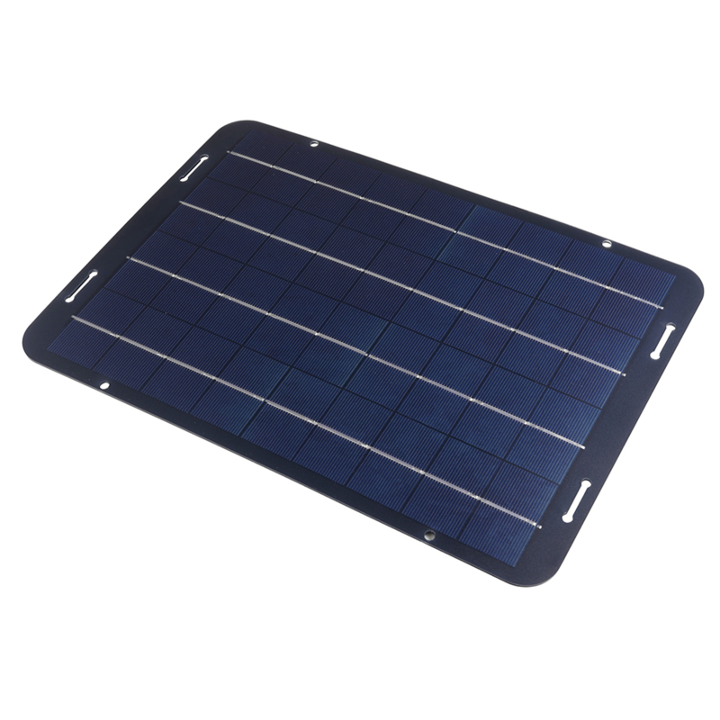 Chargeur/mainteneur de batterie solaire 10 W 18 V, kit de charge solaire portable et étanche pour camping-car, tracteur et bateau - 4