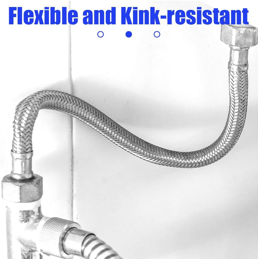 Manguera flexible para grifo de 100 cm, manguera de conexión de acero inoxidable 304, trenza para ducha - 3