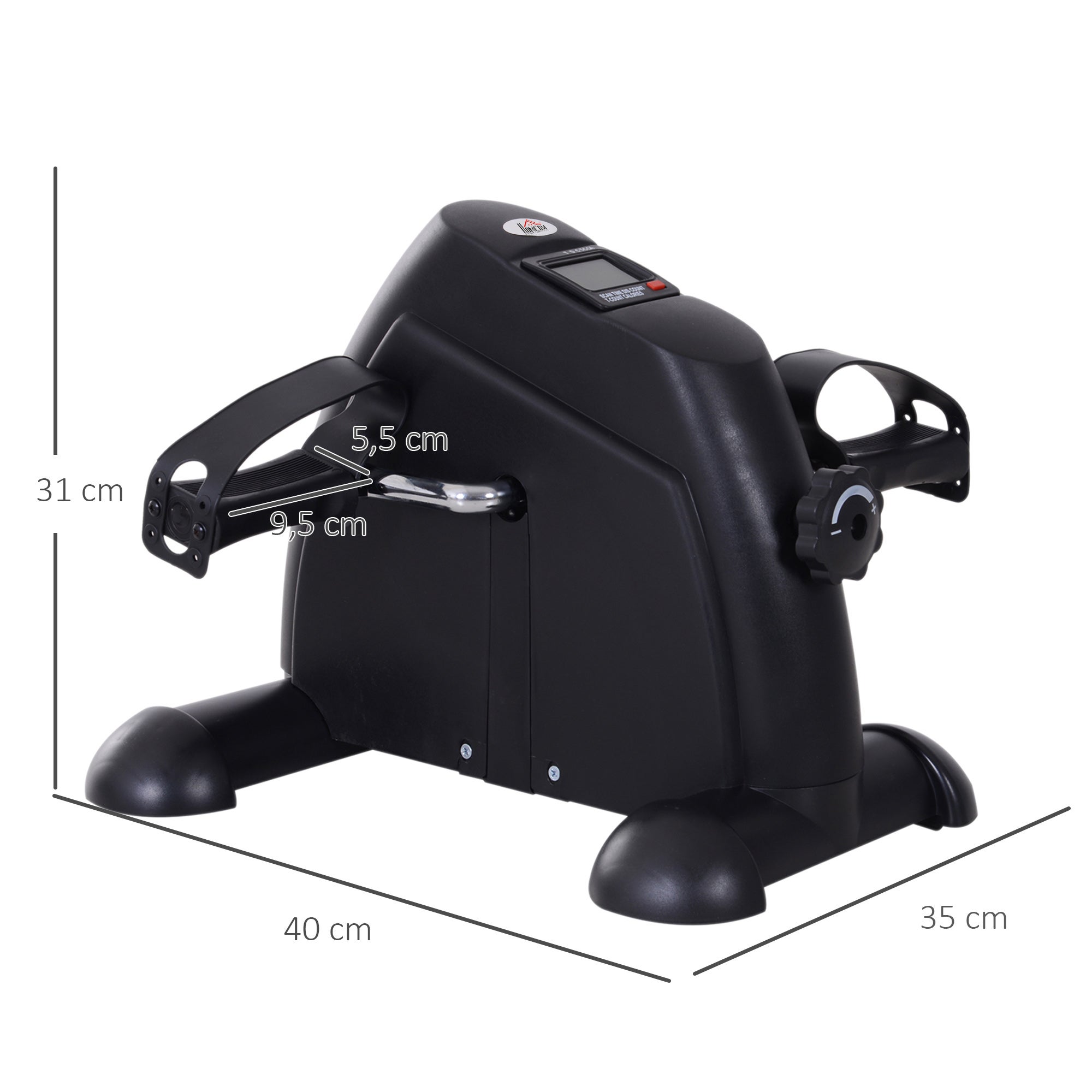 HOMCOM Mini Bicicleta Estática Aparelho de Exercício Braços e Pernas Resistência ajustável com Tela LCD - 3