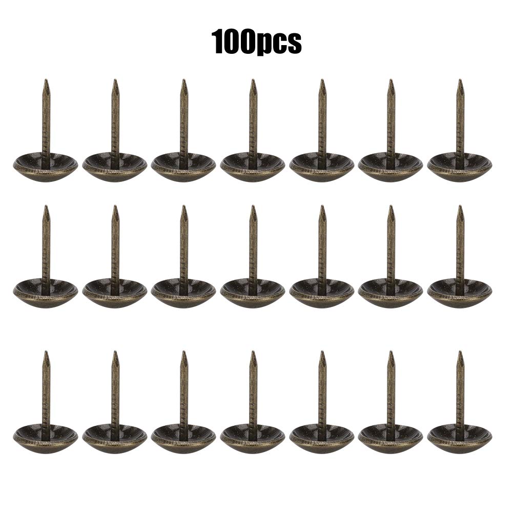 Clous De Tapissier Zaplyte - Tête Plate Argent 19 Mm X 25 Mm - 100 Pièces - NEUF