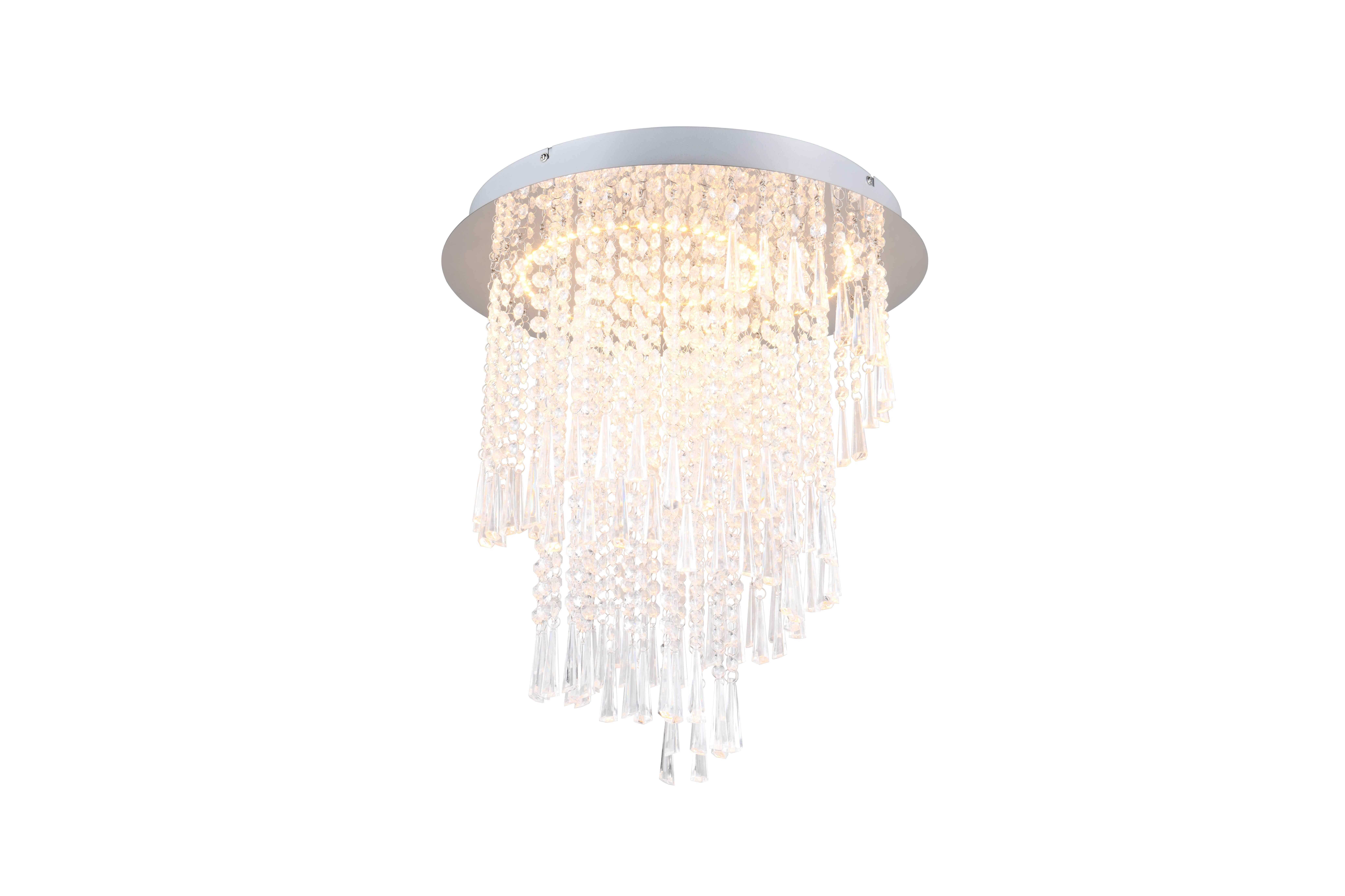 Lampa wisząca POMP LED 30W Odcienie bieli 4000lm odcienie srebra wym: 50 x 45 x 45 cm RL