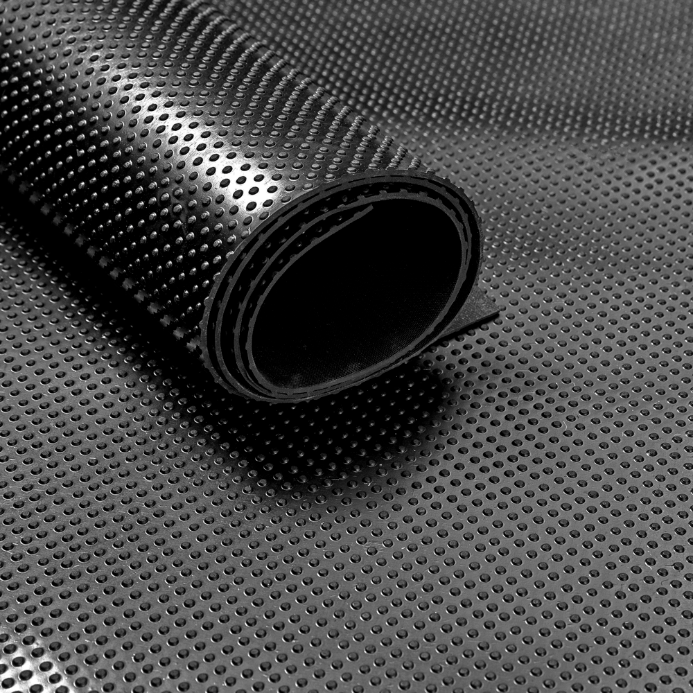 Corredor de goma / alfombra de goma en rollo clavo 3mm - ancho 120 cm - por metro lineal