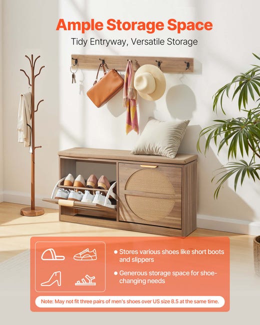 VASAGLE EKHO Collezione - Panca Scarpiera, Panca da Ingresso e Camera da Letto, Rivestimento in PU con Cucure, Moderno di Metà Secolo, Portata 135 kg, 30 x 80 x 50 cm, Nero VASAGLE EKHO Collezione - Panca Scarpiera, Panca da Ingresso e Camera da Letto, Rivestimento in PU con Cucure, Moderno di Metà Secolo, Portata 135 kg, 30 x 80 x 50 cm, Nero