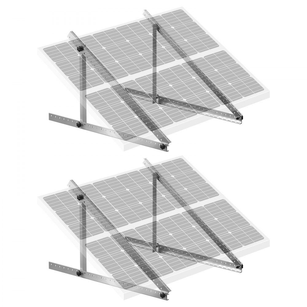 Conjunto de soportes ajustables para panel solar de 114 cm, 120 kg, tekmaquinas