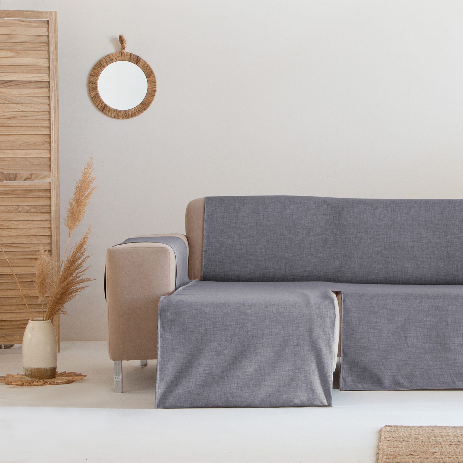 Housse de canapé chaise longue 200 cm bras droit imperméable et Housse de canapé chaise longue 200 cm bras droit imperméable et