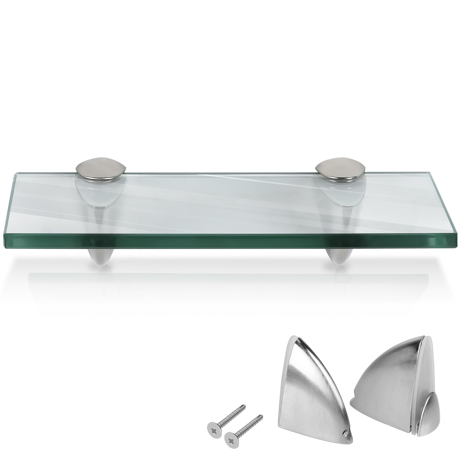 Pannelli Per Mensole 2 Pezzi Vetro Trasparente 80 X 12 Cm