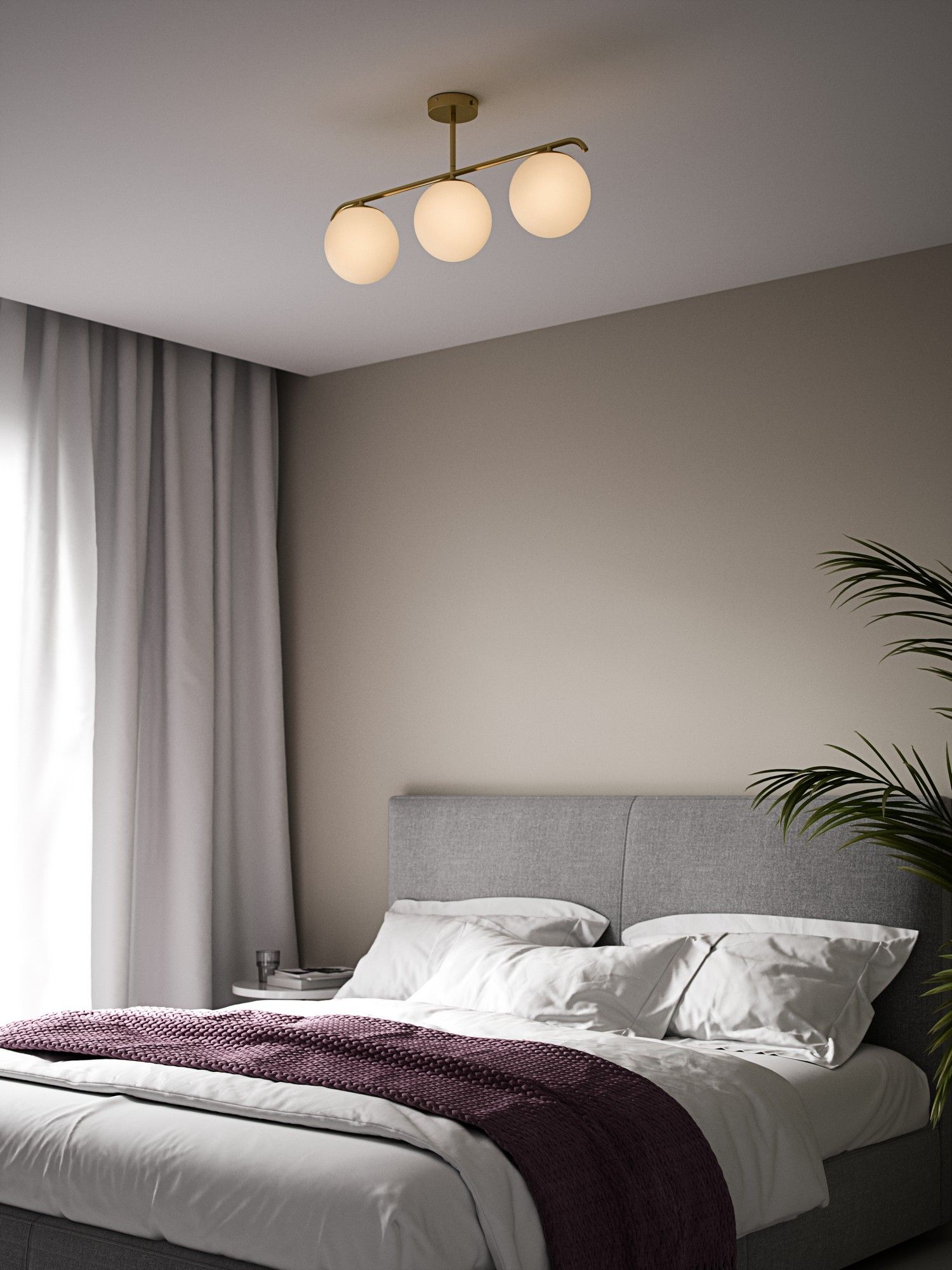 Suspension GRANT 3-Spot Verrerie Laiton, H.29.23 - IP20 - E14 /Nordlux Intérieur - 5