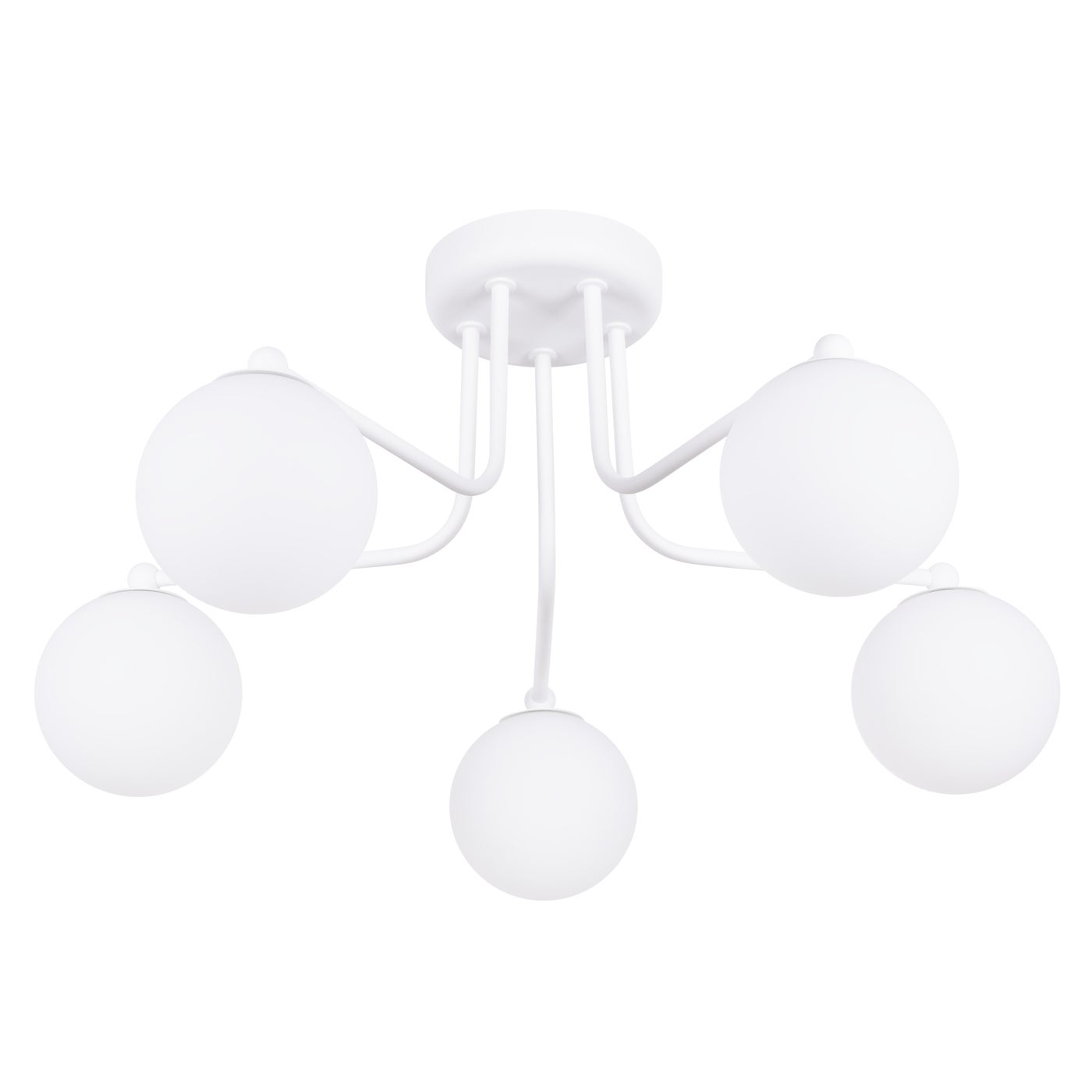 Żyrandol BEALY 5 biały LED 4000K - 58x64x29cm Sollux - 3