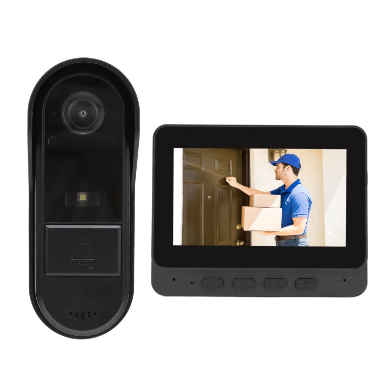 Visiophone sans fil 1080p 8 MP avec écran 4,3 pouces, caméra grand angle 170°, vision nocturne, audio bidirectionnel et IP66 - 7