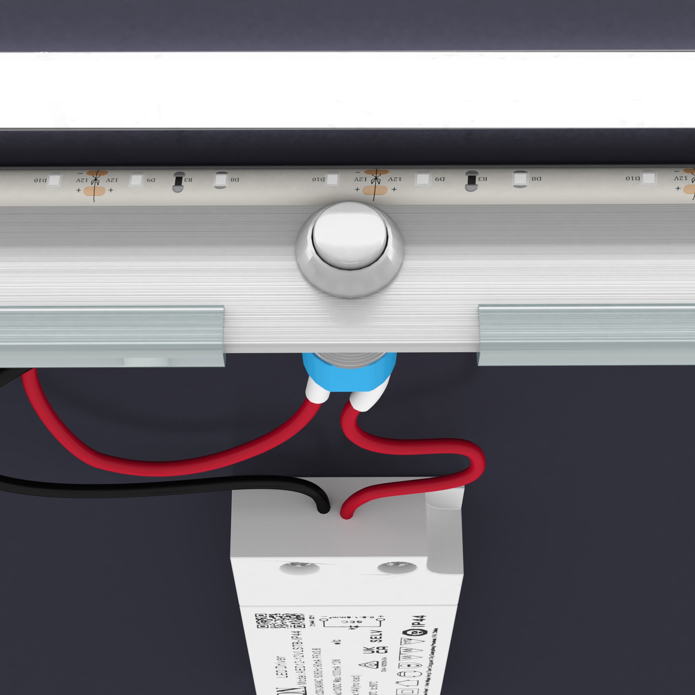 Miroir salle de bain avec eclairage LED et contour noir - 40x60cm - GO BLACK LED - 6