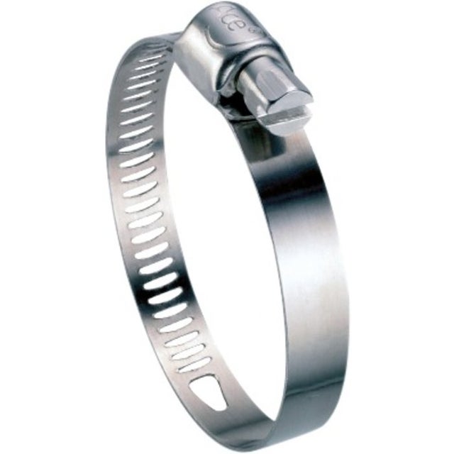Collier à bande perforée W4 largeur bande 8 mm Ace - Diamètre 25 - 45 mm - Vendu par 25